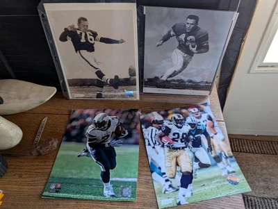 Lote de 4 fotos NFL Marshall Faulk, L Tomlinson, Lou Groza, Jimmy Taylor 8x10 Foto 1 de 4
