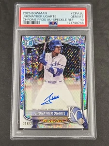 2025 Bowman Jhonayker Ugarte 1° rifrattore a macchie cromate AUTO #/299 PSA 10 GEM - Foto 1 di 3