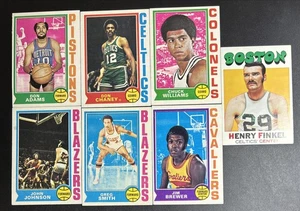(6) KARTEN LOT 1974-75 Topps Basketball Common Card VINTAGE NO CREASES - Bild 1 von 2