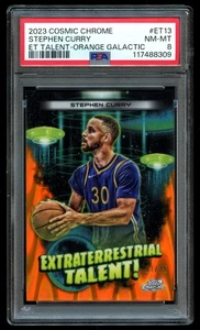 2023 Topps Cosmic Chrome Extraterrestrial Orange Galactic Stephen Curry /25 PSA - Picture 1 of 2