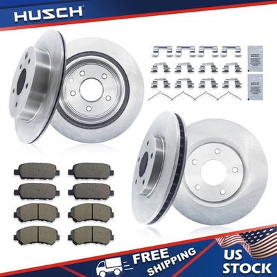 Front Rear Disc Rotors Brake Pads Kit for 2008 - 2013 NISSAN ROGUE Foto 1 de 4