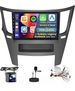 Wireless Carplay For Subaru Outback Legacy 10-14 Car Stereo Radio GPS 64G Player - Imagen 1 de 8