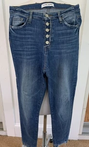 Flying Monkey Platinum Jeans Womens 29 Slim Fit Distressed Stretch Button Skinny - Picture 1 of 5