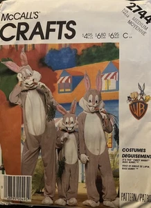 McCall's 2744 Warner Bugs Bunny Costume Sewing Pattern Adult Medium Uncut - Picture 1 of 2
