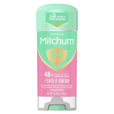 Gel desodorante antitranspirante en barra Mitchum para mujer, aroma fresco en polvo, 48 horas... Foto 1 de 4