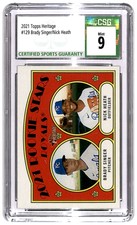 2021 Topps Heritage Brady Singer/Nick Heath Rookie CSG 9 Kansas City Royals #129