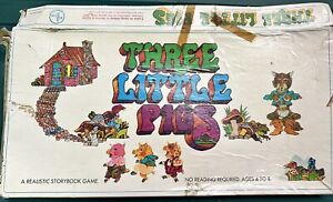 Vintage 1971 Selchow Righter Co. Board Game Three 3 Little Pigs Complete