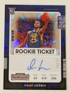 2021-22 Panini Contenders - ISAIAH JACKSON Cracked Ice Autograph Rookie Auto /25 - Bild 1 von 7