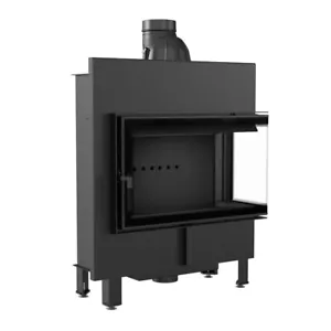 Kamineinsatz kratki LUCY 14 SLIM flach 4 - 12 kW Seitenscheibe rechts Eck Kamin - Bild 1 von 7