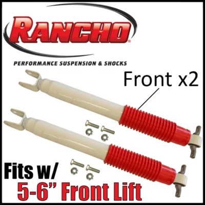 Rancho Front Shock Absorbers PAIR 2011-18 Silverado Sierra 2500 3500 w/5-6" Lift - Image 1 of 3