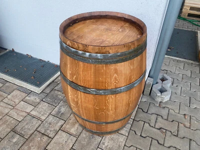 Holzfaß Eichenfaß Tischfaß Dekofass Stehtisch Gartenfaß gebrauchtes Weinfaß Faß - Bild 1 von 4