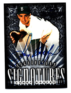 1998 DONRUSS SIGNATURE SERIES SANDY KOUFAX  SIGS ON-CARD AUTO #272/2000