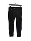 AllSaints Women's Jeans W 27 in Black Cotton with Elastane, Polyester Skinny