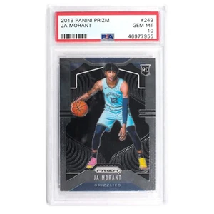 2019-20 Panini Prizm Ja Morant Rookie Card RC #249 PSA 10 Grizzlies GEM MINT - Picture 1 of 2