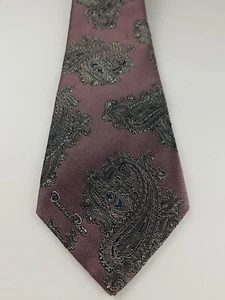 Corbata Oscar de la Renta Studio EE. UU. Para Hombre Estampado Cachemira Púrpura/Gris 59" - Imagen 1 de 7