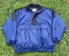Vintage 1990’s Nike Swoosh Check Blue Insulated Puffer Pullover Anorak Jacket XL