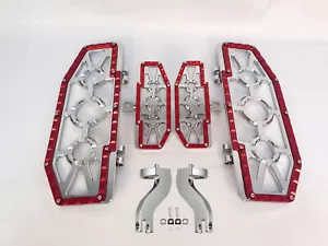 MX Style Front&Rear Floorboard Foot Peg Mounts Kit For Harley Touring Road Glide - Picture 1 of 16