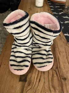 Joules Girls Striped Slipper Boots Size 8-10 Junior - Picture 1 of 6