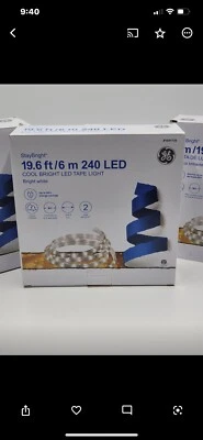 GE StayBright 240-Light 19.6-ft White Integrated LED Christmas Tape Lights - Image 1 of 2