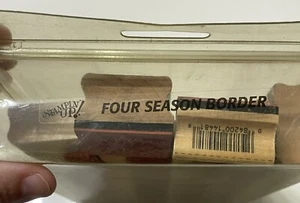 Stampin' Up! Four Seasons Border Set 6 Rubber Stamps Fall Spring Winter Summer - Picture 1 of 3