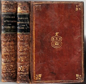 POÉSIES SATYRIQUES du Dix-Huitième Siècle attribuées de MARSY 1782 T1-2 EO RARE - Picture 1 of 12