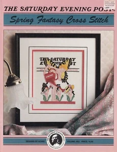 Saturday Evening Post Cross Stitch Leaflet Spring Fantasy Cross Stitch 2 Pattern - Picture 1 of 2