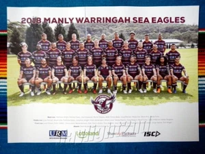 Framed 2018 MANLY SEA EAGLES NRL Poster - 45cm x 32cm x 3cm - Picture 1 of 3