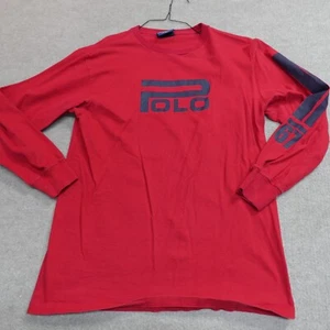 Vintage Polo Sport Shirt Small Red Long Sleeve - Picture 1 of 7