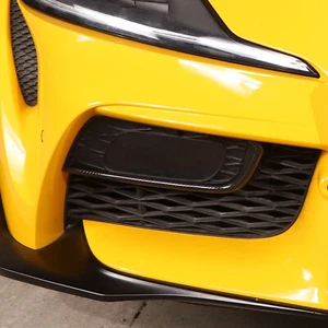 Carbon Fiber Front Fog Lamp Lower Lamp Probe Cover For Toyota Supra 2019-2022 - Picture 1 of 10