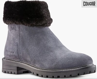 BOTÍN MUJER PUMA NUEVO EN CAJA $150 KENDAL IMPERMEABLE GRIS TRAJE PIEL SINTÉTICA. TALLA 7M Foto 1 de 4