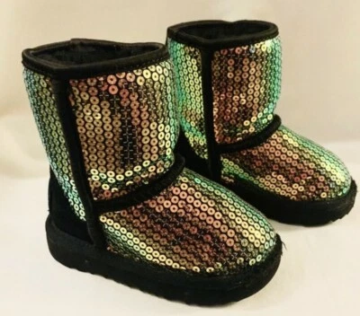 Little Girls Size 6 UGG SEQUIN BOOTS - Image 1 of 4