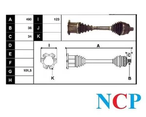 FORD GALAXY VW SHARAN SEAT ALHAMBRA 1.9TDI ANTRIEBSWELLE VORNE RH 1132489 AUTO - Bild 1 von 1