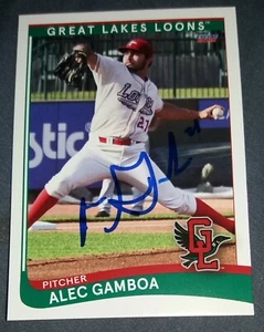 Alec Gamboa Signed 2021 Great Lakes Loons Auto Card Los Angeles Dodgers - Imagen 1 de 1