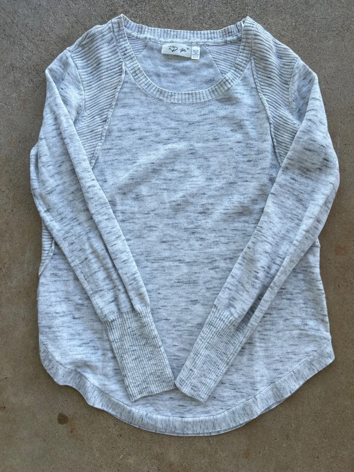 Top tejido manga larga gris claro estilo RD para mujer talla M Q3 Foto 1 de 4