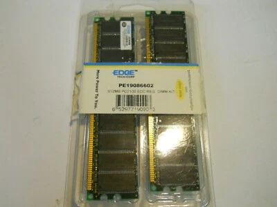Edge PE10986602 512MB PC 2100 ECC REG DIMM Kit  x2 256MB 042998-35 Memory Ram - Image 1 of 4