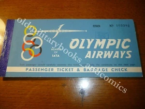OLIMPIC AIRWAIS 1961 VECCHIO BIGLIETTO VINTAGE AIRLINE TICKET FLUGTICKET 1 - Bild 1 von 1