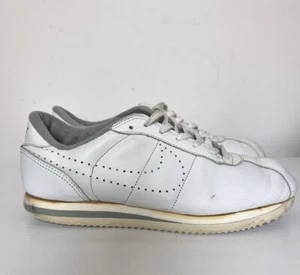 Nike Leather Cortez Perf 1988 Size 8.5 Mens White Grey Shoes - Picture 1 of 12