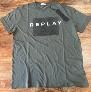 Replay Ladies T Shirt Size Medium In Green BNWT - Picture 1 of 6