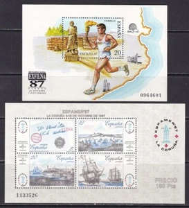 1987 - España  - Edifil 2916 y 2918 - Espamer 87 y Exfilna 87 - MNH - Picture 1 of 1
