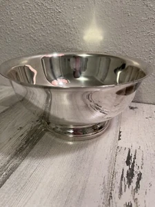 Vintage GORHAM SILVER ORIGINAL Footed Bowl. 8” Diameter Beautiful Little Usage - Picture 1 of 5