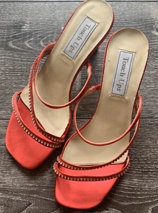 USA “touch Up” Brand Size 38 Red Evening Sandal - Picture 1 of 3