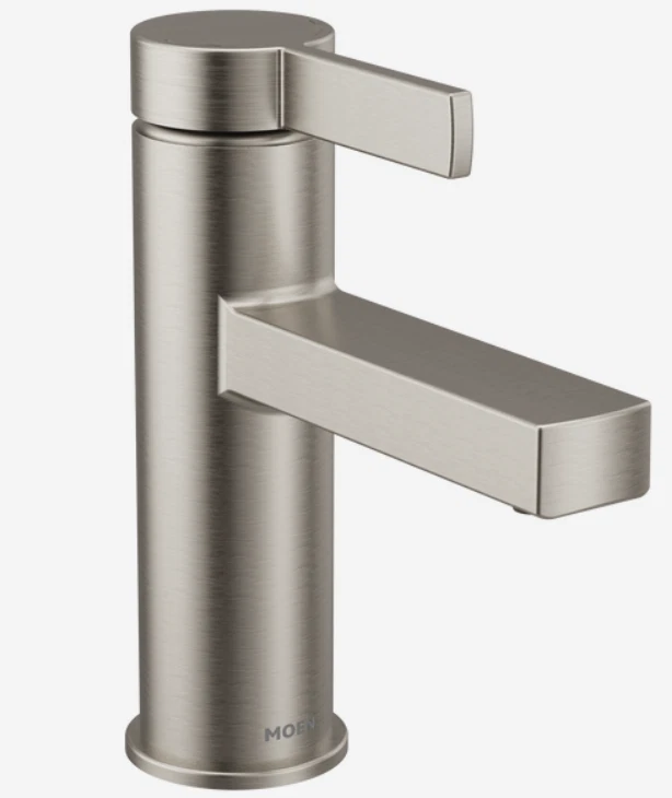 Moen 84774SRN Beric 1-Hole Centerset Modern Bathroom Faucet Brushed Nickel