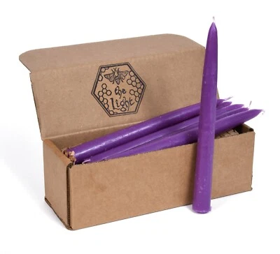 Velas cónicas de cera de abejas 100 % pura estilo sumergido sin perfume elige tu color y tamaño Foto 1 de 4