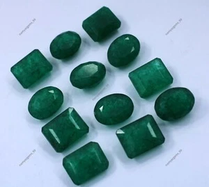 Natural 120 Ct Lot Certified Colombian Green Emerald Loose Gemstone Mix LOT - Picture 1 of 5
