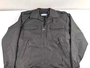 NWT Galls Bomber Jacket Gray Zip Front Pockets Zip Out Liner LARGE SPECIAL PULL - Picture 1 of 4