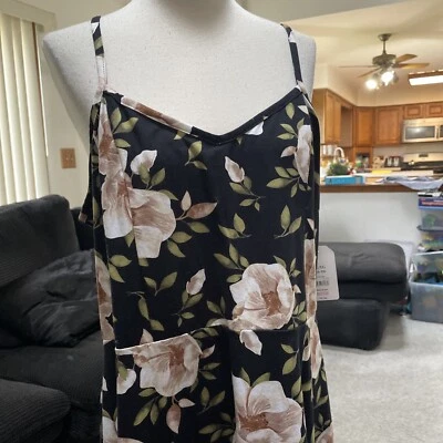 Vestido Floral Largo Desteñido Glory Sin Mangas Talla XL (16-18) Nuevo Con Etiquetas Foto 1 de 4