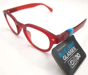 Foster Grant IZZY Red BLUE LIGHT 30 Computer Screen Digital Glasses 100% UV - Picture 1 of 3