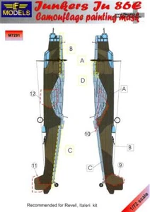 LF Models 1/72 JUNKERS Ju-86E Camouflage Paint Mask Set - Picture 1 of 3
