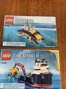 LEGO Creator Ocean Explorer 31045 solo manuale di istruzioni - Foto 1 di 3