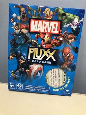 Marvel Fluxx Card Game w/Captain America Collector Coin OPEN BOX - Image 1 of 3